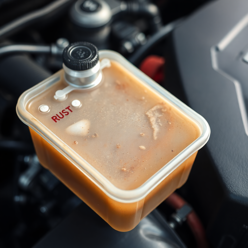 liquide de refroidissement marron