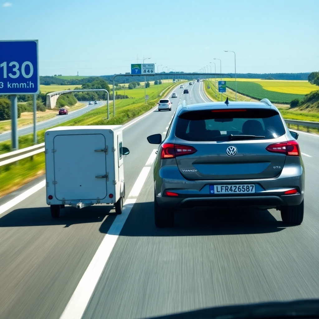 peut-on rouler à 130 avec une remorque