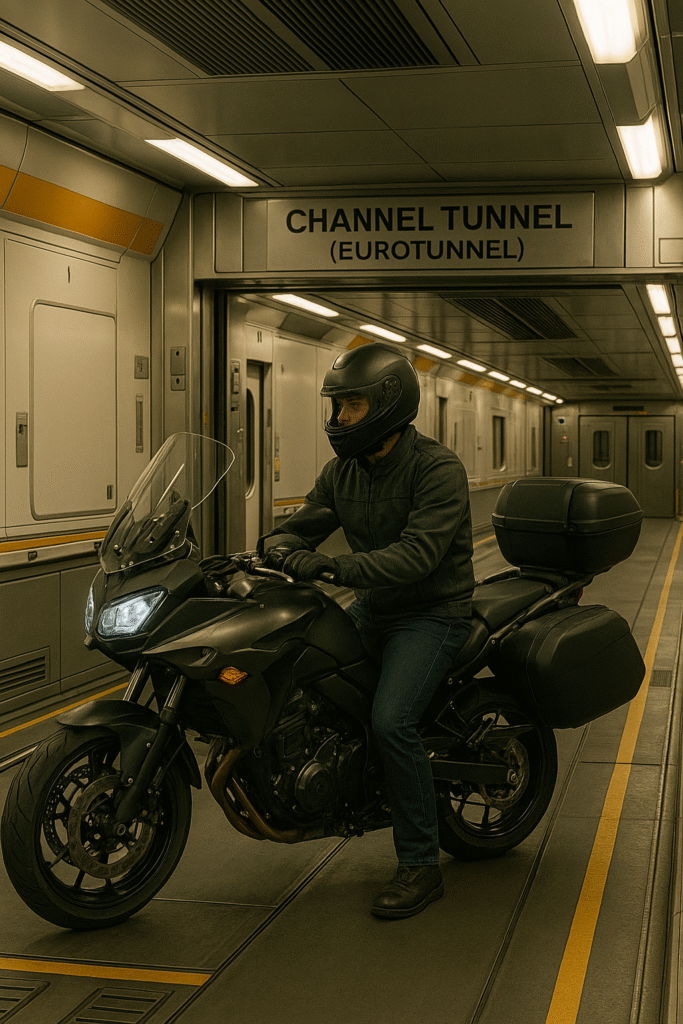 tunnel sous la manche moto