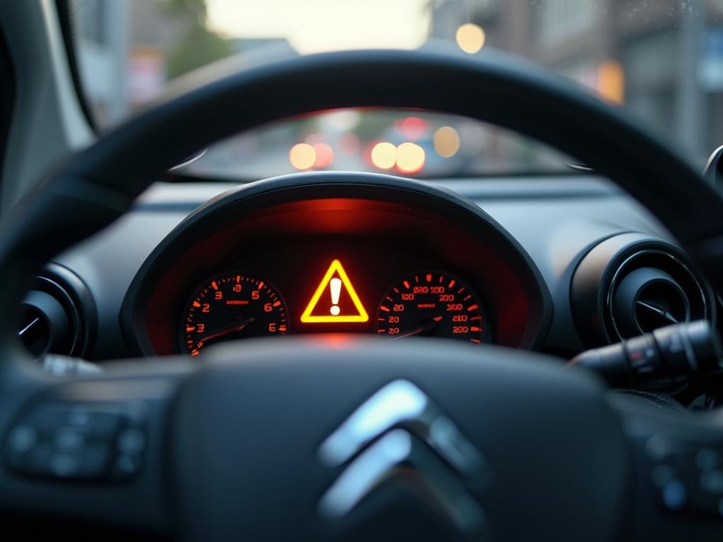 voyant orange tableau de bord citroën c3