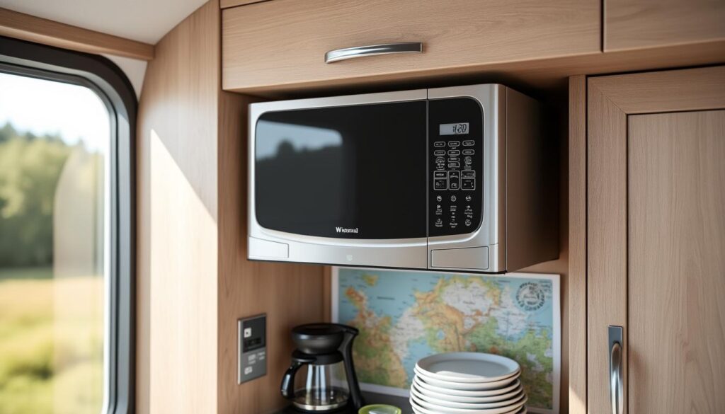 découvrez notre micro-ondes compact de 10 litres, idéal pour camping-car. puissant et performant, il allie praticité et gain de place pour vos déplacements.