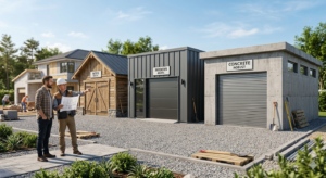 Garage en bois, métal ou béton armé